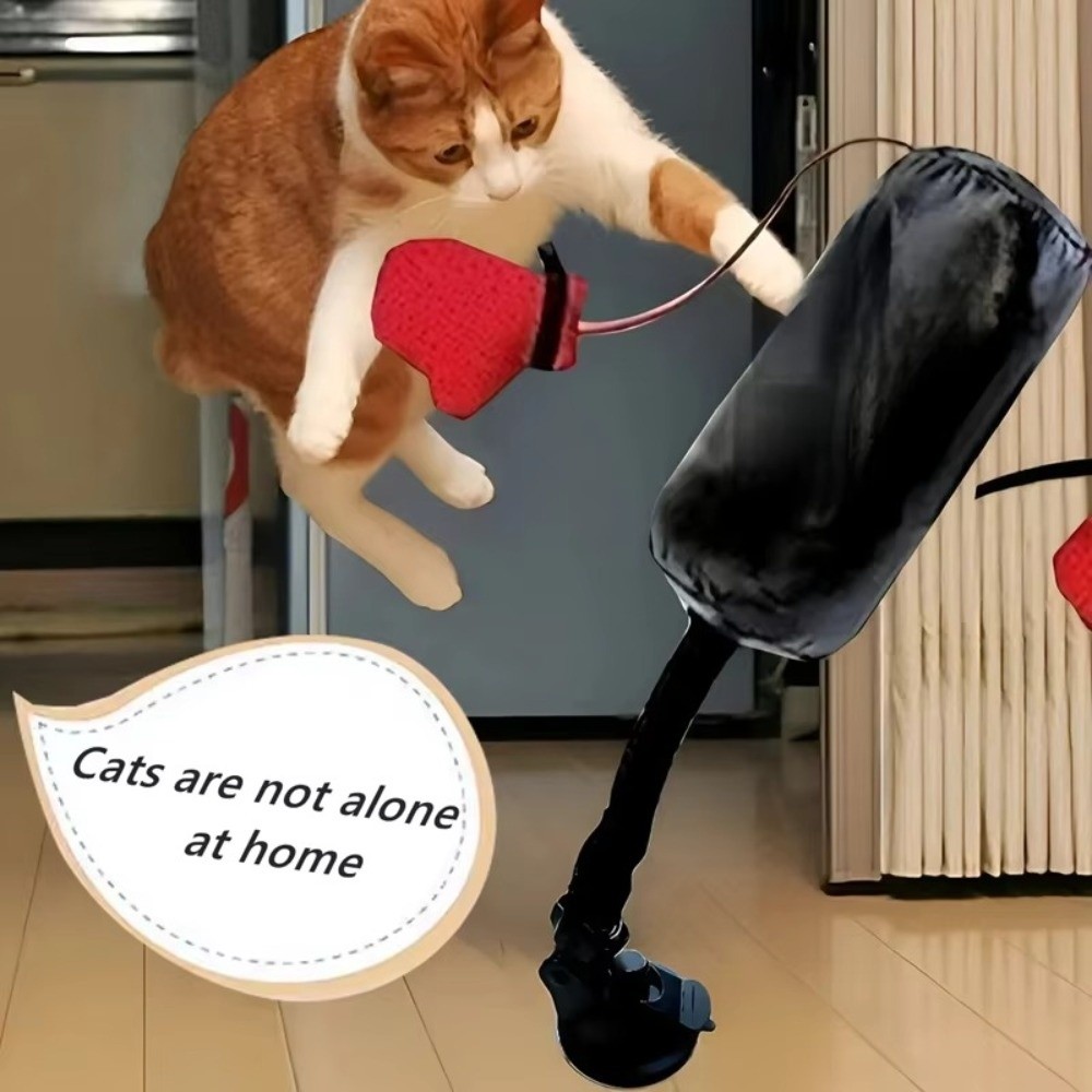 Boxing Bag Stand - Suction Cup Cat Boxing Scratch Trainer