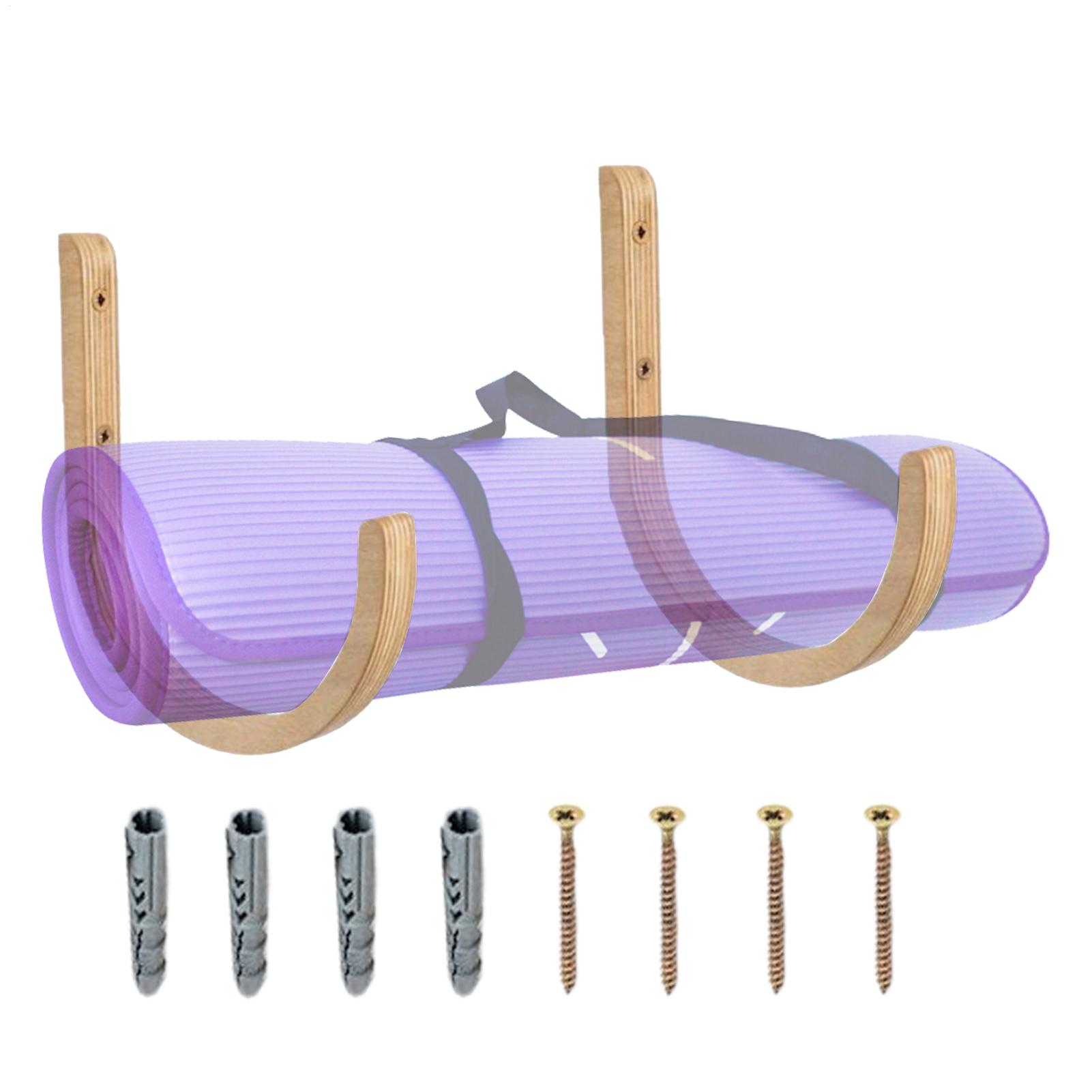 Wooden Yoga Mat Holder Wall Mo - đánh giá và giá Home Gym Yoga Storage