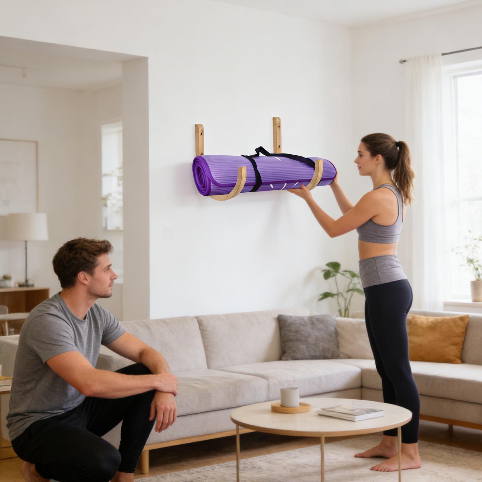 Yoga Mat Organizer 2 Pieces Wo - đánh giá và giá Home Gym Yoga Storage