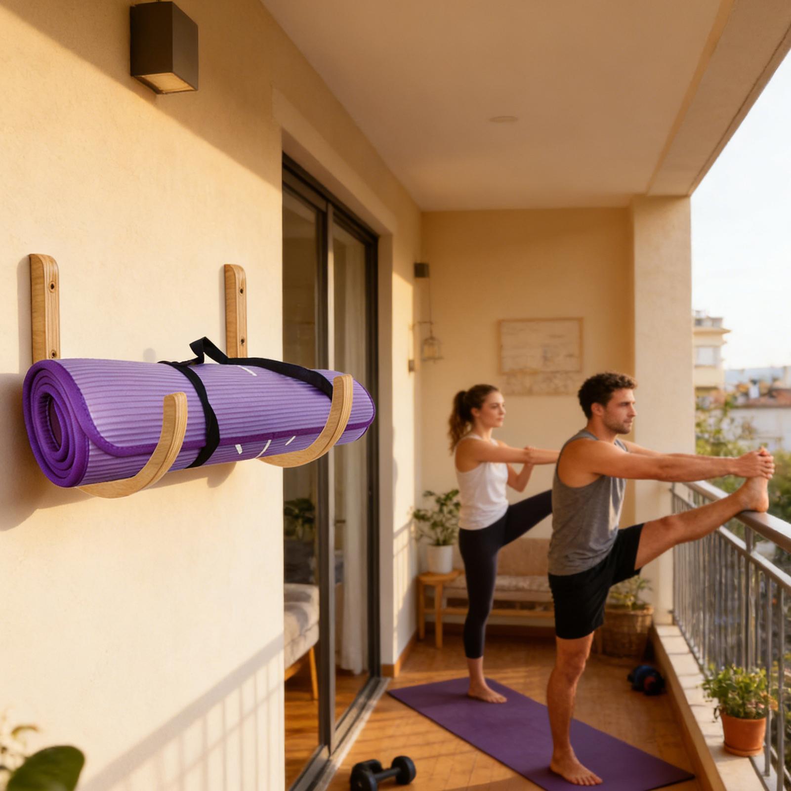 Yoga Mat Organizer 2 Pieces Wo - đánh giá và giá Home Gym Yoga Storage