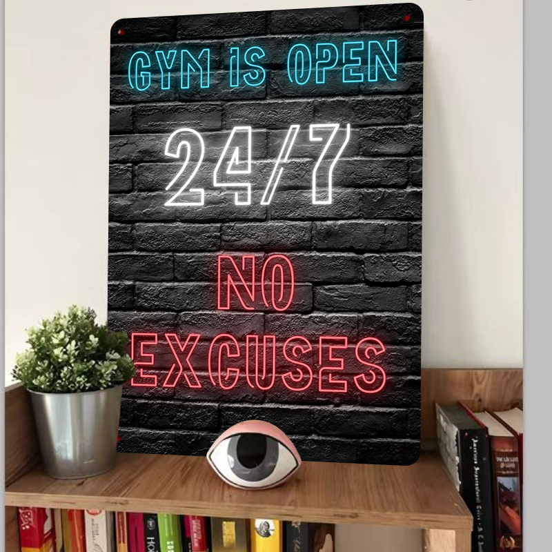 Gym 24 7 Open Neon Effect Meta - đánh giá và giá Home Gym Quotes