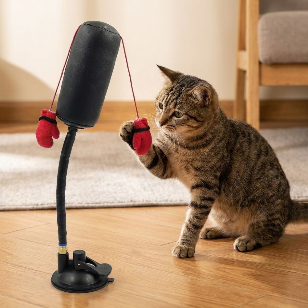 Suction Cup Cat Boxing Self-st - đánh giá và giá Boxing Bag Stand
