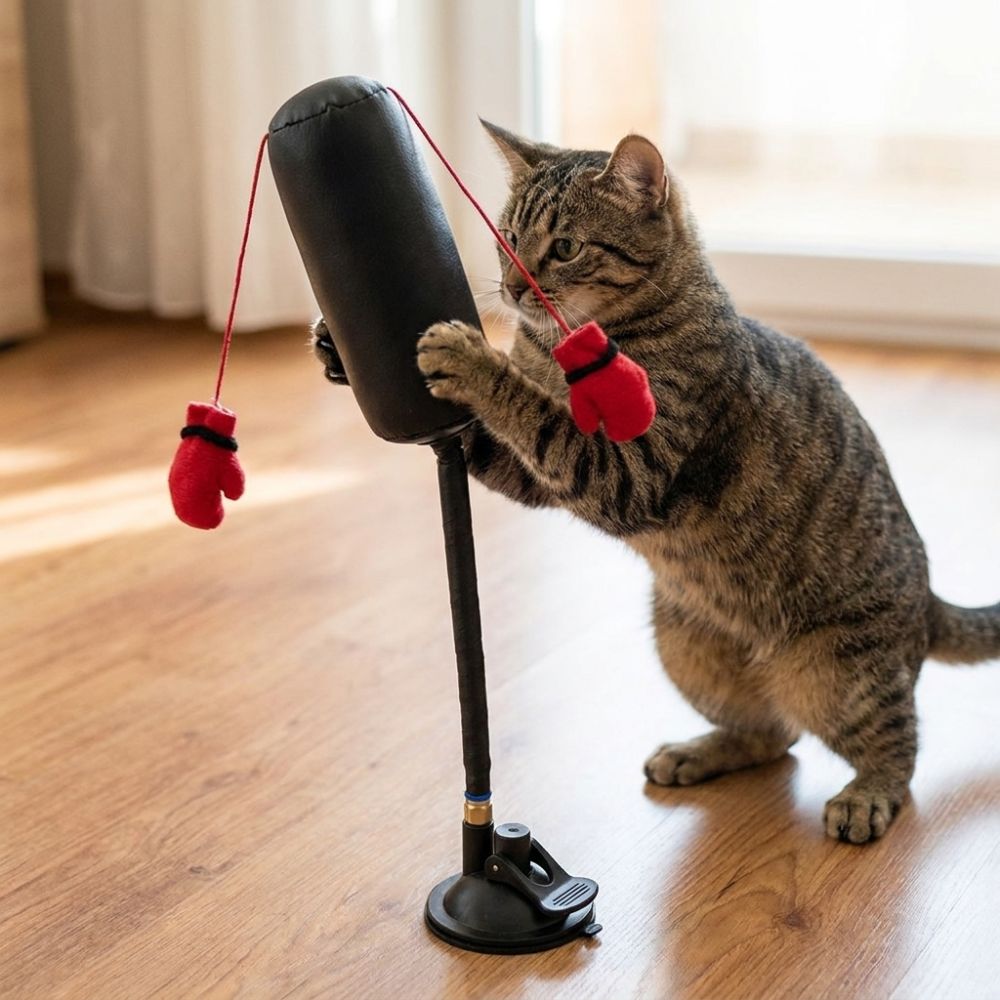 Suction Cup Cat Boxing Self-st - đánh giá và giá Boxing Bag Stand