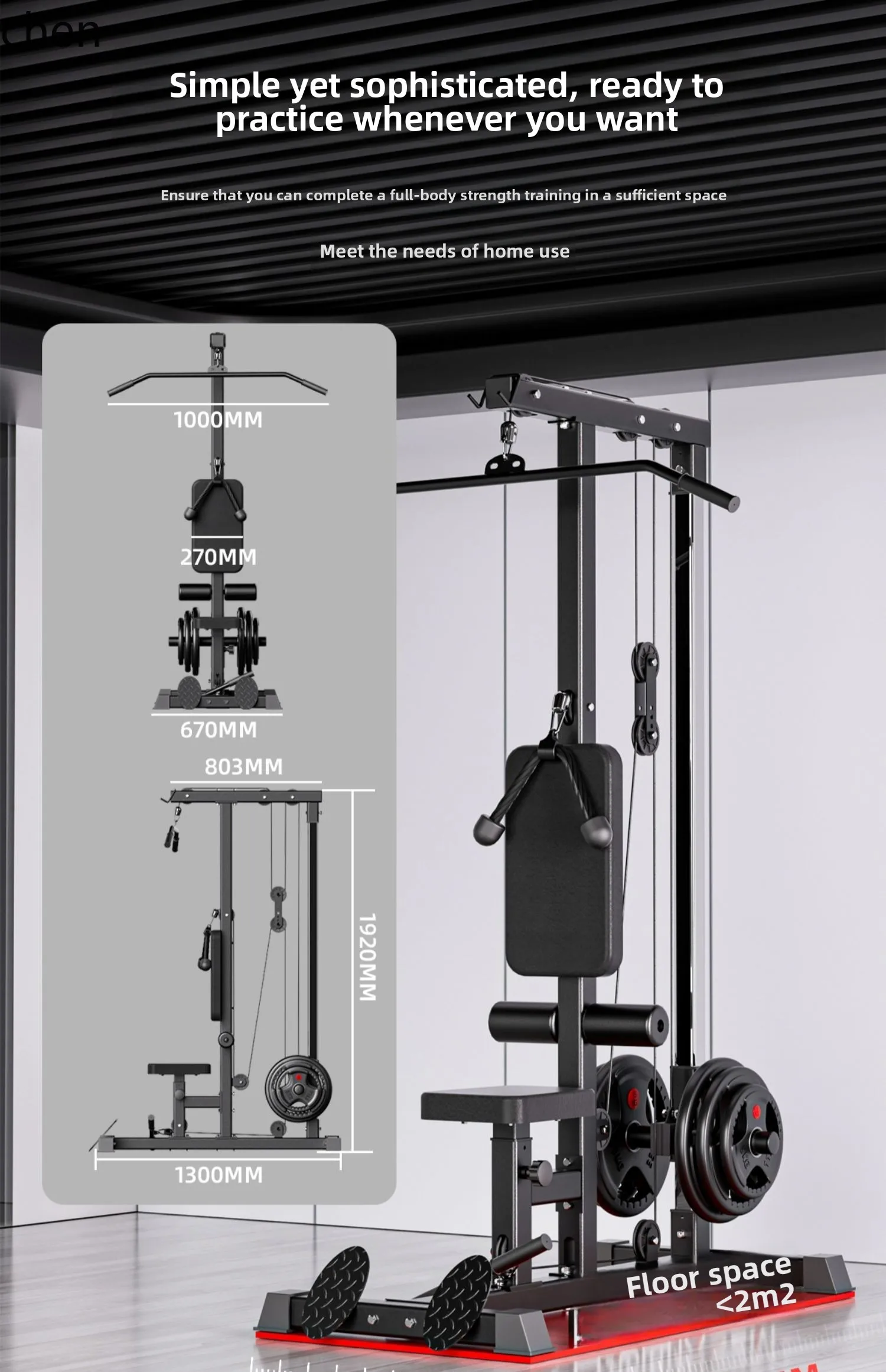 YY- Pull Down Trainer Home Sin - đánh giá và giá Home Gym One Machine