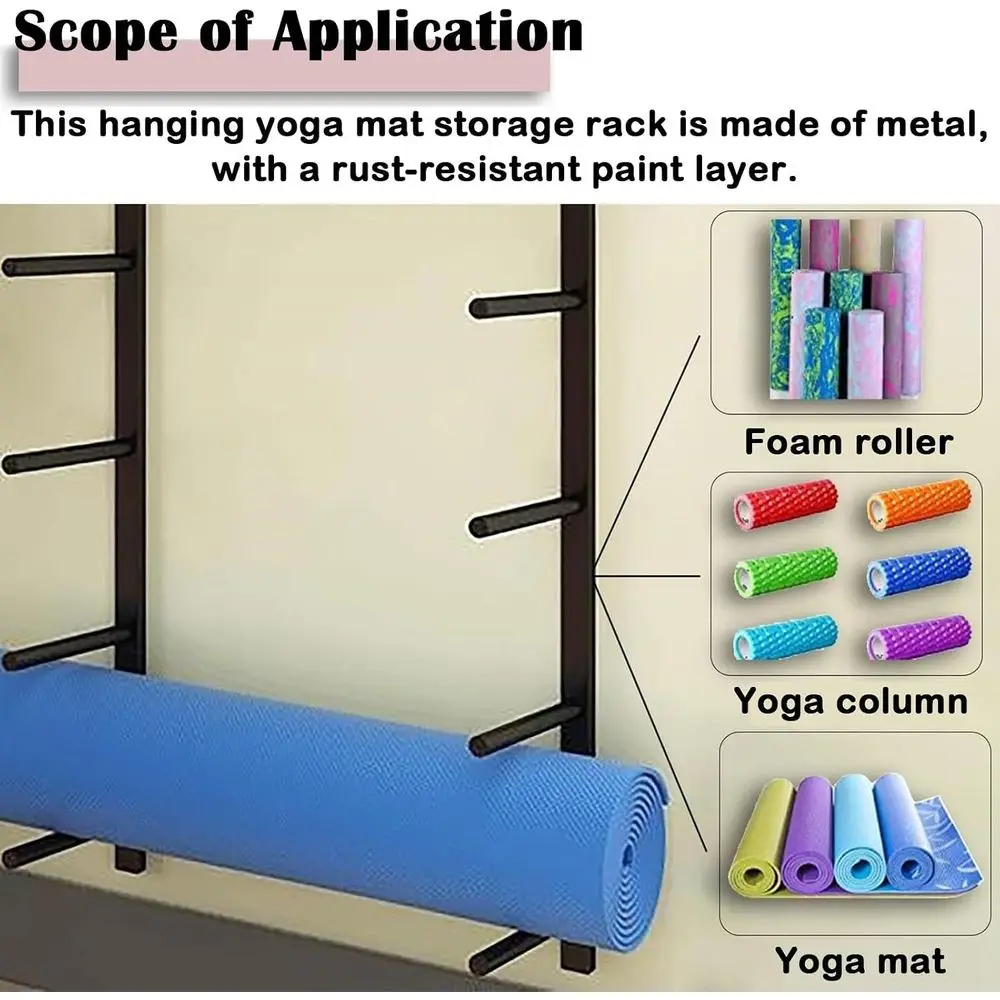 Wall-Mounted Metal Gym Rack fo - đánh giá và giá Home Gym Yoga Storage