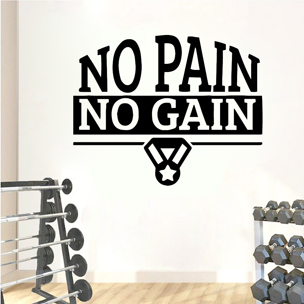 Gym Wall Decals Quotes No Pain - đánh giá và giá Home Gym Quotes