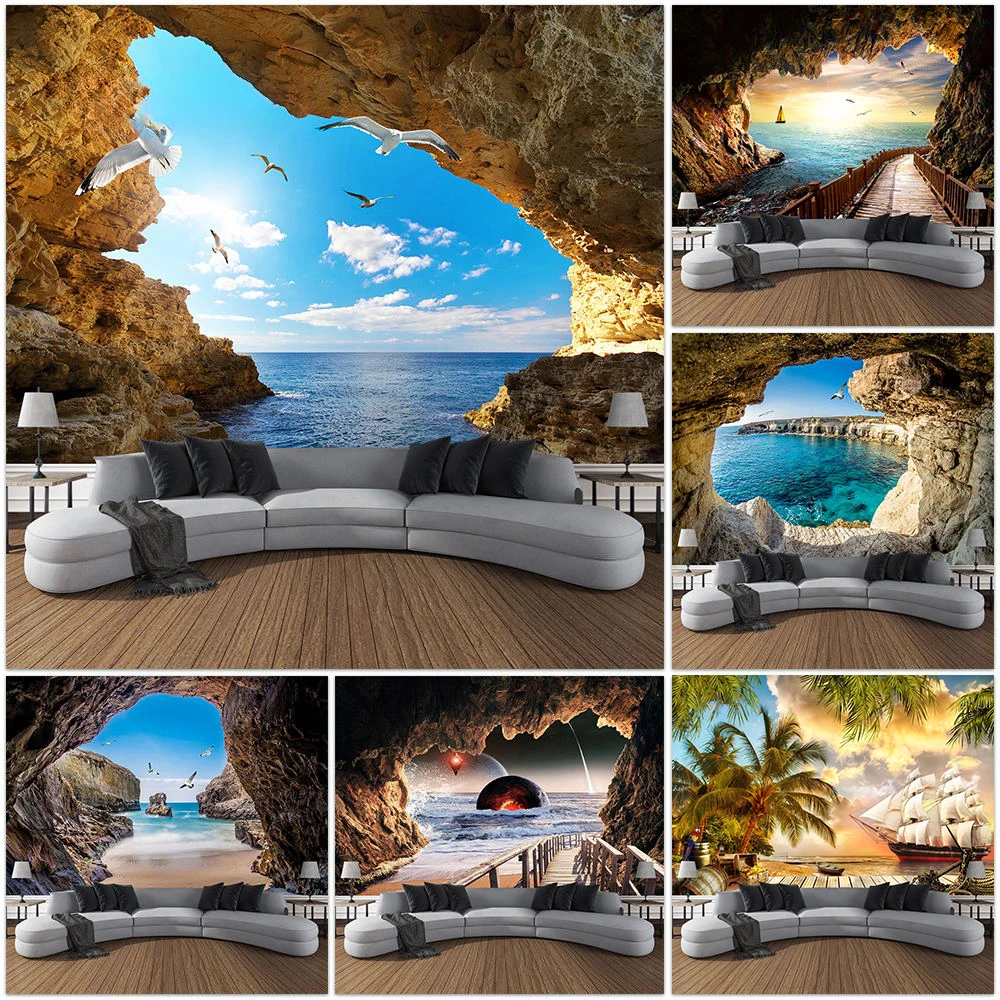 Mountain Cave Landscape Tapest - đánh giá và giá Home Gym Decor