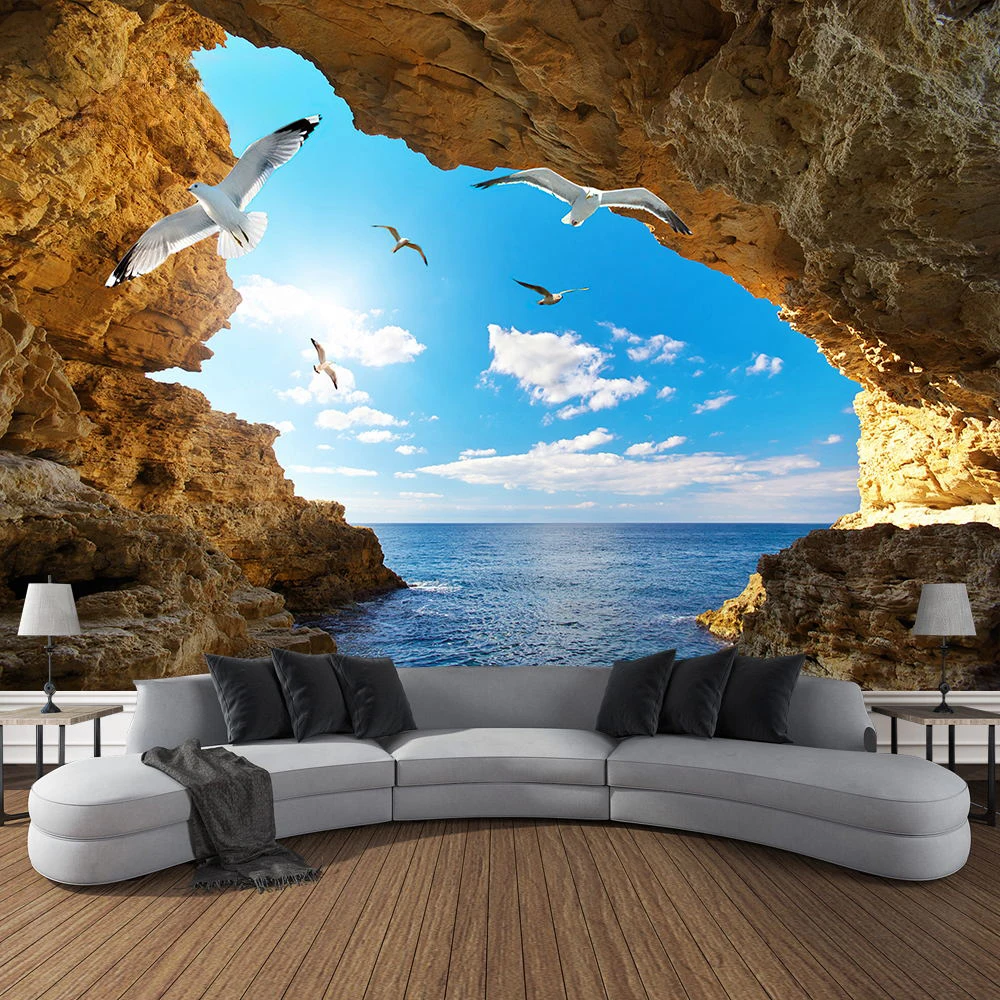 Mountain Cave Landscape Tapest - đánh giá và giá Home Gym Decor