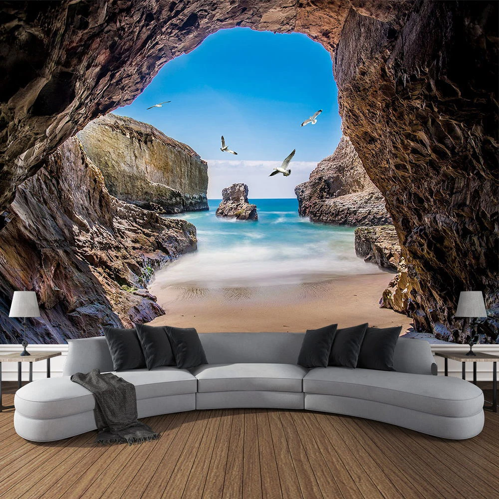 Mountain Cave Landscape Tapest - đánh giá và giá Home Gym Decor