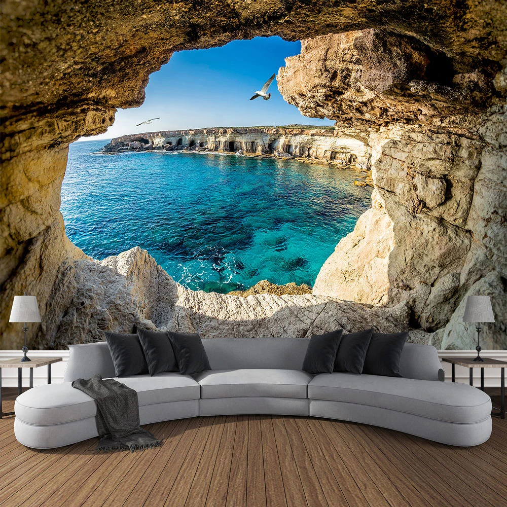 Mountain Cave Landscape Tapest - đánh giá và giá Home Gym Decor